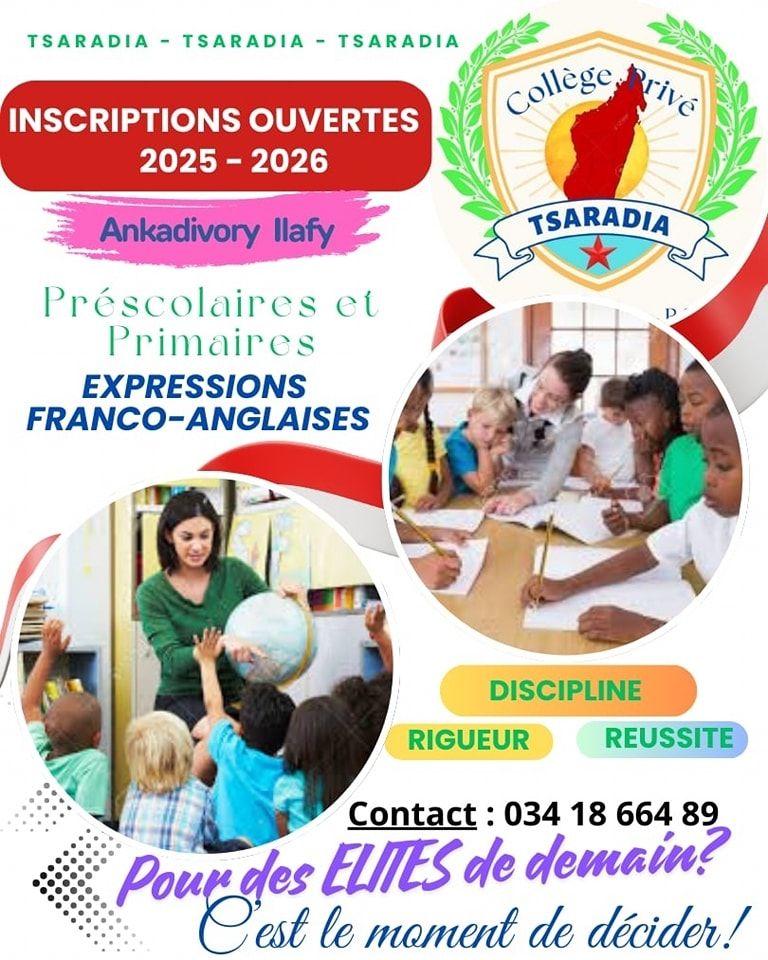 Collège Privé Tsaradia – Une éducation de qualité